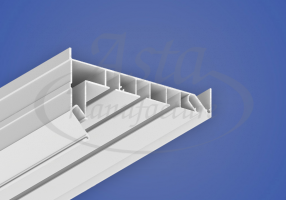 Профиль карниз Flexy GARDINA3 03 (ПФ 8243) трёхрядный с подсветкой, белый (2,2-3,2 м)